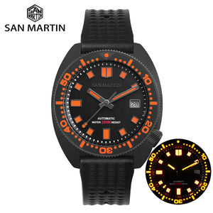 SAN MARTIN SS DLC TURTLE DIVER NH35 • ORANGE | RED | BLUE | WHITE | BLACK