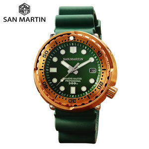 SAN MARTIN BRONZE TUNA HOMAGE DIVER NH36 • BLACK | BLUE | GREEN