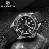 SAN MARTIN SS COMBAT SUB SUPEROCEAN DIVER NH35 • BLACK